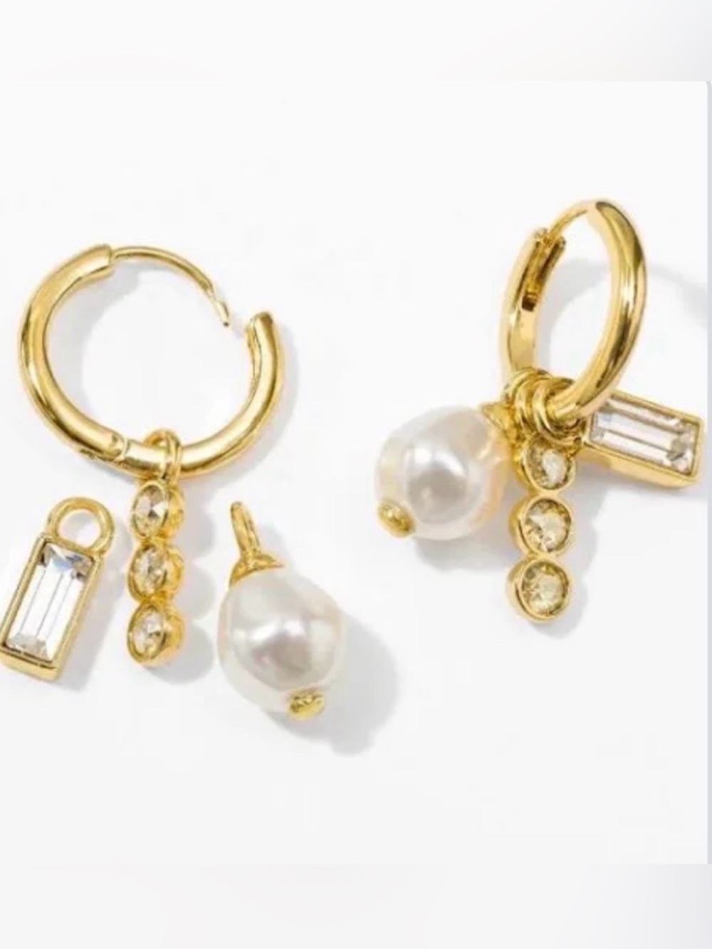 NWT Touchstone Crystal “Make a Change” Earrings, Golden; Retired